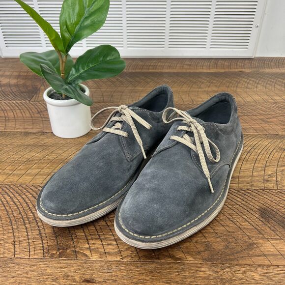 CLARKS 510.Oxford Gray Storm Suede Leather Forge Vibe Shoe Loafer - Picture 1 of 8
